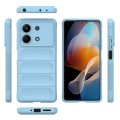 For Xiaomi Redmi Note 13R Pro 5G Magic Shield TPU + Flannel Phone Case(Light Blue)