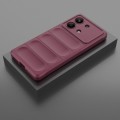 For Xiaomi Redmi Note 13R Pro 5G Magic Shield TPU + Flannel Phone Case(Wine Red)