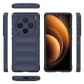 For vivo X100 5G Magic Shield TPU + Flannel Phone Case(Dark Blue)