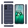 For vivo iQOO Z9 5G Magic Shield TPU + Flannel Phone Case(Dark Blue)
