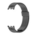 For Xiaomi Mi Band 8 Mijobs Stainless Steel Replacement Watch Band(Black)