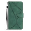 For Samsung Galaxy A03 166mm Stitching Embossed Leather Phone Case(Green)