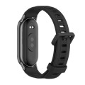 For Xiaomi Mi Band 8 Mijobs Flat Hole Breathable Silicone Watch Band(Black)