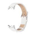 For Xiaomi Mi Band 8 Mijobs Microfiber PU Leather Watch Band(White Silver)