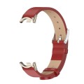 For Xiaomi Mi Band 8 Mijobs Microfiber PU Leather Watch Band(Red Light Gold)