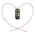 For Xiaomi Mi Band 8 Mijobs Metal Pendant Stainless Steel Watch Necklace(Rose Gold)
