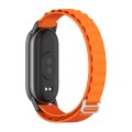 For Xiaomi Mi Band 8 Mijobs Nylon Breathable Watch Band(Orange Black)