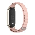 For Xiaomi Mi Band 8 Mijobs Nylon Breathable Watch Band(Pink Light Gold)
