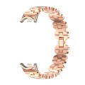 For Xiaomi Mi Band 8 Mijobs Bone Chain Stainless Steel Watch Band(Rose Gold+Light Gold)