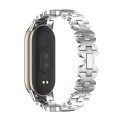 For Xiaomi Mi Band 8 Mijobs Bone Chain Stainless Steel Watch Band(Silver)