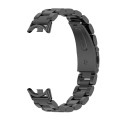 For Xiaomi Mi Band 8 Mijobs Three Bead Stainless Steel Watch Band(Black)