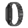 For Xiaomi Mi Band 8 Mijobs Three Bead Stainless Steel Watch Band(Black)