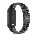 For Xiaomi Mi Band 8 Mijobs Seven Bead Stainless Steel Watch Band(Black)