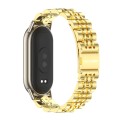 For Xiaomi Mi Band 8 Mijobs Seven Bead Stainless Steel Watch Band(Gold+Light Gold)