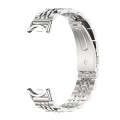 For Xiaomi Mi Band 8 Mijobs Seven Bead Stainless Steel Watch Band(Silver)