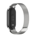 For Xiaomi Mi Band 8 Mijobs Milan Magnetic Metal Stainless Steel Watch Band(Silver)