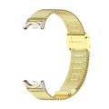 For Xiaomi Mi Band 8 Mijobs Milan Buckle Metal Stainless Steel Watch Band(Gold+Light Gold)