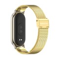 For Xiaomi Mi Band 8 Mijobs Milan Buckle Metal Stainless Steel Watch Band(Gold+Light Gold)