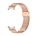 For Xiaomi Mi Band 8 Mijobs Milan Buckle Metal Stainless Steel Watch Band(Rose Gold+Light Gold)