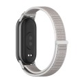 For Xiaomi Mi Band 8 Mijobs Breathable Nylon Loop Watch Band(Sea Shell Silver)