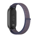 For Xiaomi Mi Band 8 Mijobs Breathable Nylon Loop Watch Band(Midnight Blue Black)