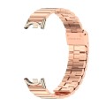 For Xiaomi Mi Band 8 Mijobs Bamboo Buckle Stainless Steel Watch Band(Rose Gold+Light Gold)