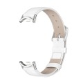 For Xiaomi Mi Band 8 Mijobs Genuine Leather Watch Band(White Silver)