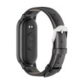 For Xiaomi Mi Band 8 Mijobs Genuine Leather Watch Band(Black)