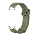 For Xiaomi Mi Band 8 Mijobs Silicone Breathable Watch Band(Army Green+Silver)