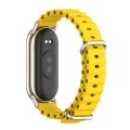 For Xiaomi Mi Band 8 Mijobs Marine Silicone Breathable Watch Band(Yellow Light Gold)