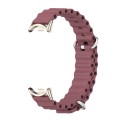 For Xiaomi Mi Band 8 Mijobs Marine Silicone Breathable Watch Band(Wine Red Light Gold)