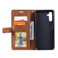 For Samsung Galaxy A54 5G Skin Feel Splicing Horizontal Flip Leather Phone Case(Brown)