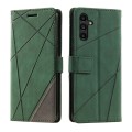 For Samsung Galaxy A15 Skin Feel Splicing Leather Phone Case(Green)