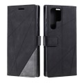 For Samsung Galaxy S24 Ultra 5G Skin Feel Splicing Leather Phone Case(Black)