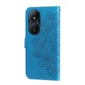 For Honor Play 50 Plus 7-petal Flowers Embossing Leather Phone Case(Blue)