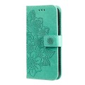 For Honor Play 50 Plus 7-petal Flowers Embossing Leather Phone Case(Green)