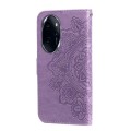 For Honor 100 Pro 7-petal Flowers Embossing Leather Phone Case(Light Purple)