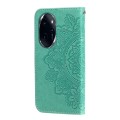 For Honor 100 Pro 7-petal Flowers Embossing Leather Phone Case(Green)