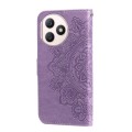 For Honor X50i+ 7-petal Flowers Embossing Leather Phone Case(Light Purple)