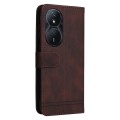 For Honor Play 50 Plus Skin Feel Life Tree Metal Button Leather Phone Case(Brown)