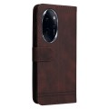 For Honor 100 Pro Skin Feel Life Tree Metal Button Leather Phone Case(Brown)