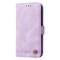 For Honor Magic6 Pro Skin Feel Life Tree Metal Button Leather Phone Case(Purple)