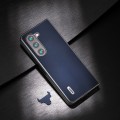 For Samsung Galaxy Z Fold5 ABEEL Genuine Leather Xiaoya Series Phone Case(Blue)