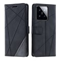 For Xiaomi 14 Skin Feel Splicing Leather Phone Case(Black)