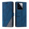 For Xiaomi 14 Pro Skin Feel Splicing Leather Phone Case(Blue)