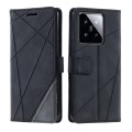 For Xiaomi 14 Pro Skin Feel Splicing Leather Phone Case(Black)