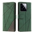 For Xiaomi 14 Pro Skin Feel Splicing Leather Phone Case(Green)