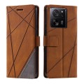 For Xiaomi 13T / Redmi K60 Ultra Skin Feel Splicing Leather Phone Case(Brown)