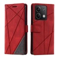 For Xiaomi Redmi Note 13 5G Skin Feel Splicing Leather Phone Case(Red)