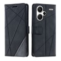 For Xiaomi Redmi Note 13 Pro+ Skin Feel Splicing Leather Phone Case(Black)